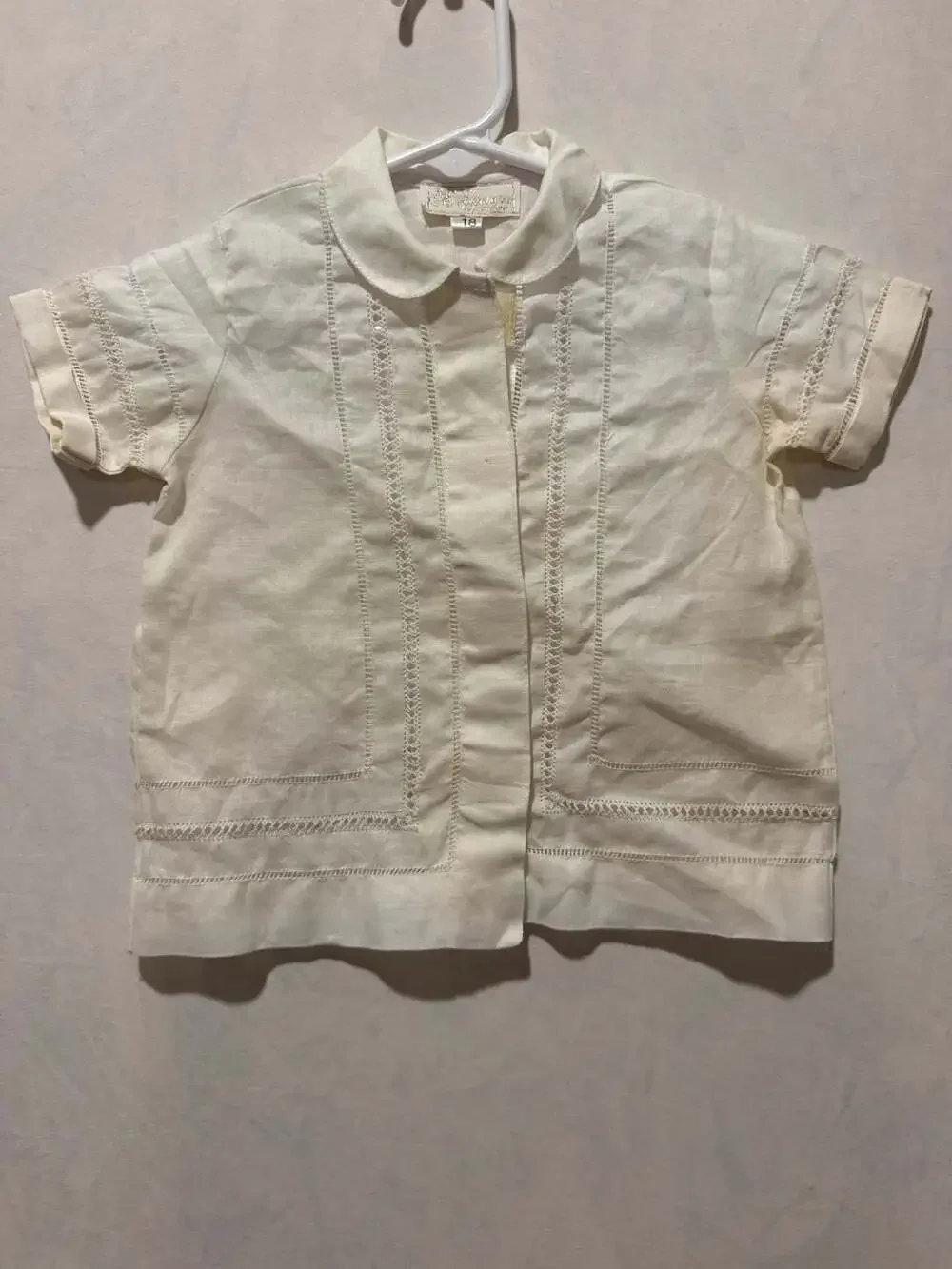 Designs by Rendezvous Inc. Heirloom Toddler Boy Short Sleeve Linen Shirt